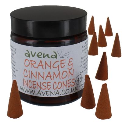 Orange and Cinnamon Avena Large Incense Cones 40